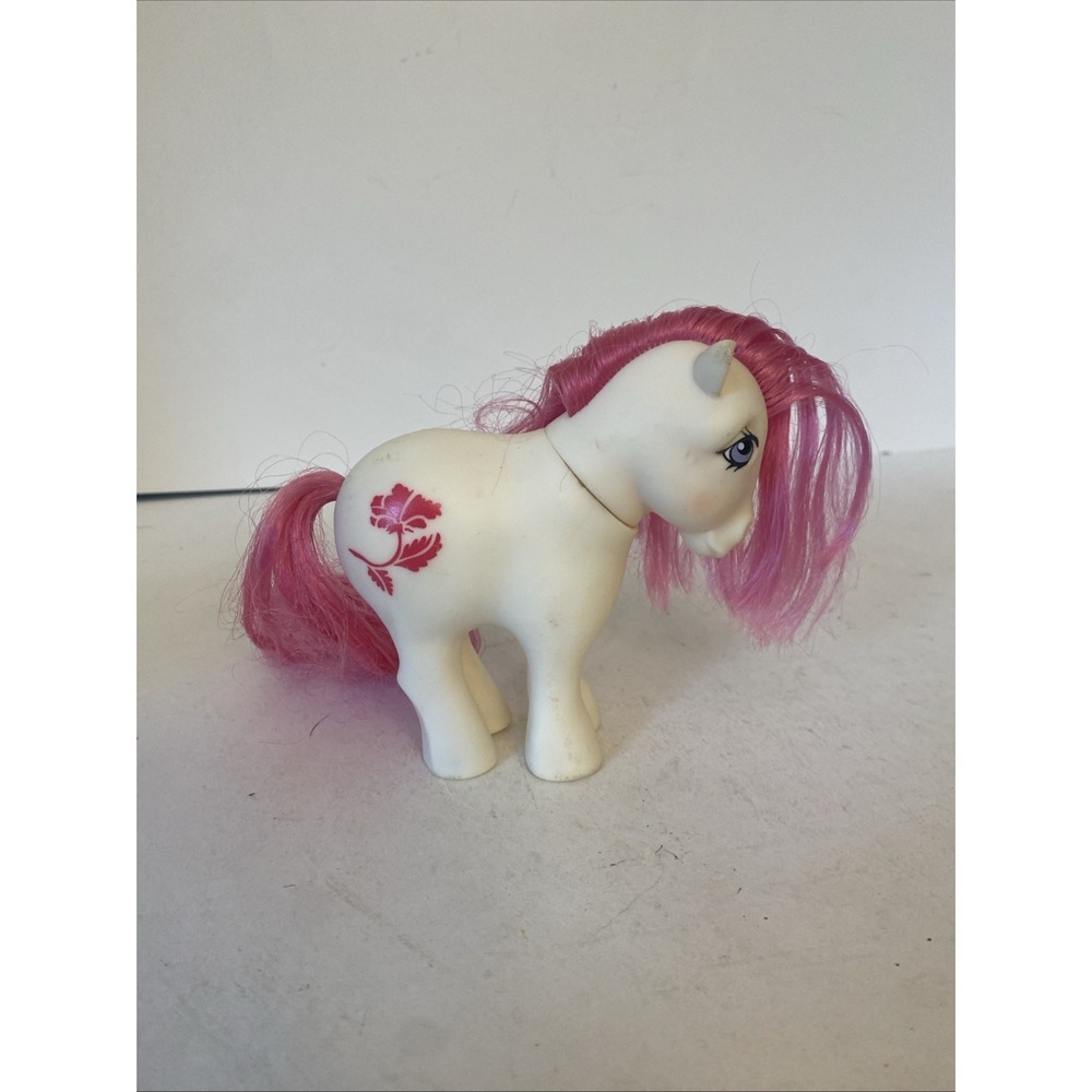 Vintage My Little Pony G1 Birth Flower August Poppy 1982 Flat Foot